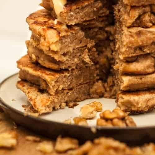 1-Bowl Walnut Banana Pancakes Recipe