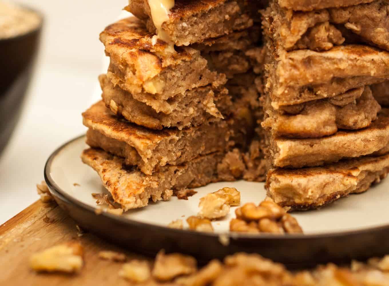 1-Bowl Walnut Banana Pancakes Recipe