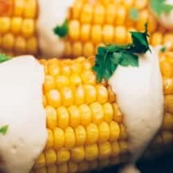 grilled corn cobs with chilli majo recipe