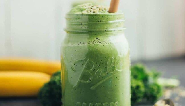 creamy avocado banana protein smoothie recipe