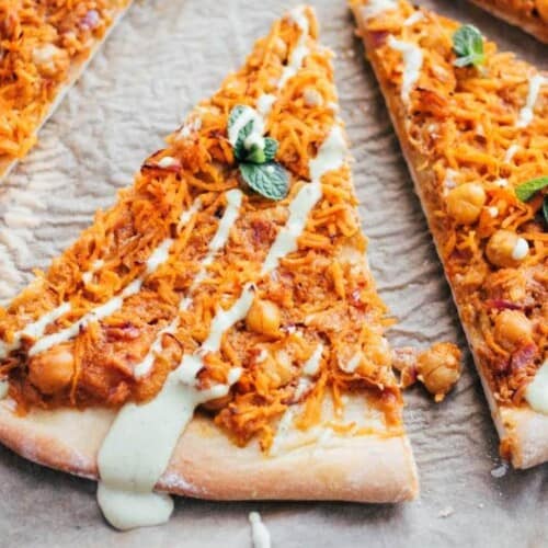 crispy tandoori chickpeas spelt pizza recipe