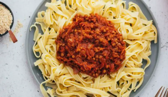 vegan lentil bolognese recipe