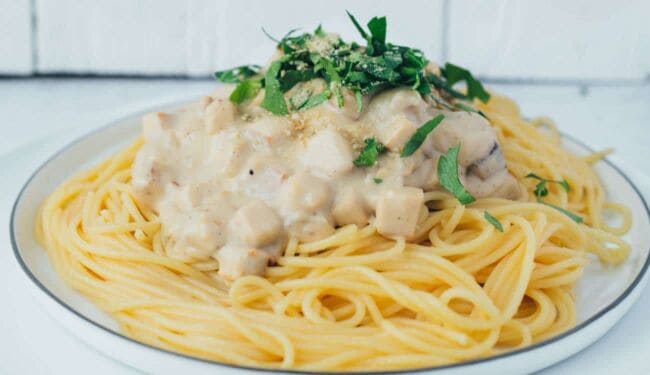 Everyday Spaghetti Carbonara (30 minutes) vegan recipe