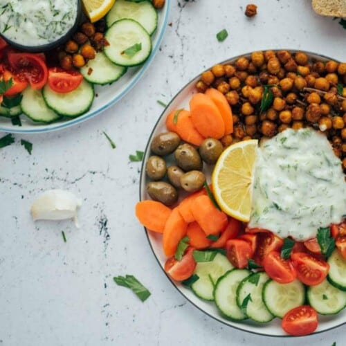 Chickpea Tzatziki Bowl (30 minutes) vegan recipe