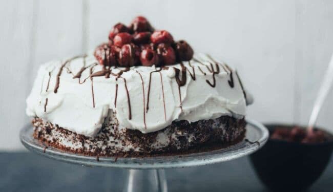 simple vegan black forest cake (gluten free) recipe