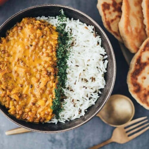 simple vegan lentil dal recipe prepared in 30 minutes