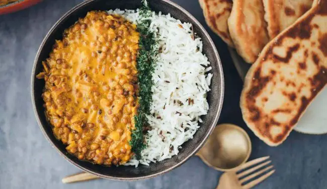 simple vegan lentil dal recipe prepared in 30 minutes