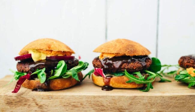 hearty vegan burger with black beans and cocoa recipe