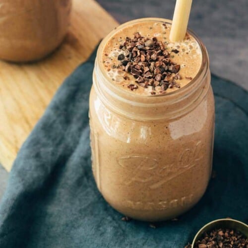 vegan Nutella protein smoothie recipe