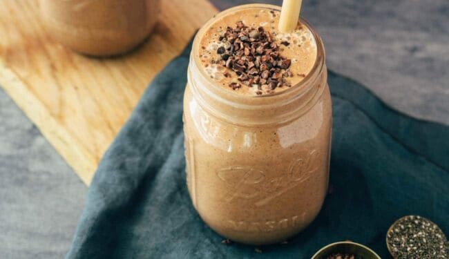 vegan Nutella protein smoothie recipe