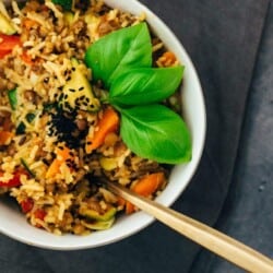 Simple fried rice with lentils (vegan, gluten-free) recipe