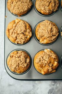 Apfelmuffins mit Zimtstreusel (vegan, laktosefrei)