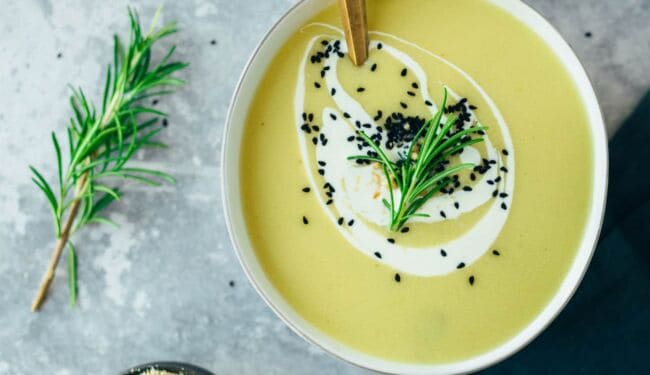 Potato leek soup vegan recipe