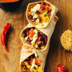 vegan burritos with couscous (25 minutes) recipe