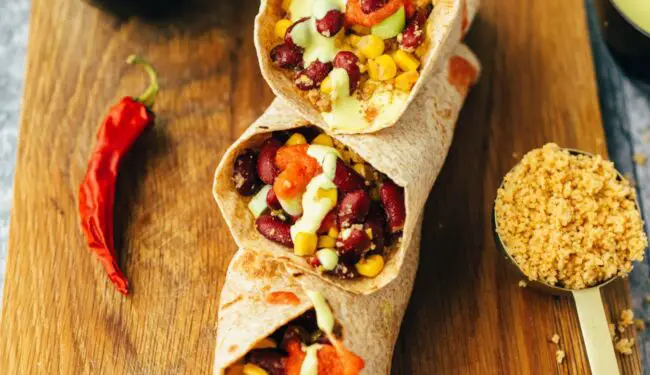 vegan burritos with couscous (25 minutes) recipe