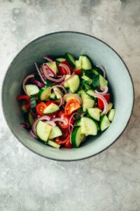 Shawarma Bowl mit Blumenkohl und Kichererbsen veganes Rezept