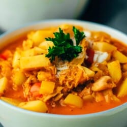 Vegan goulash with jackfruit