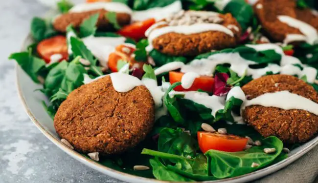 Falafel patties with black beans and quinoa (gf)