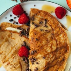 Buckwheat pancakes with cashew cream (gf)