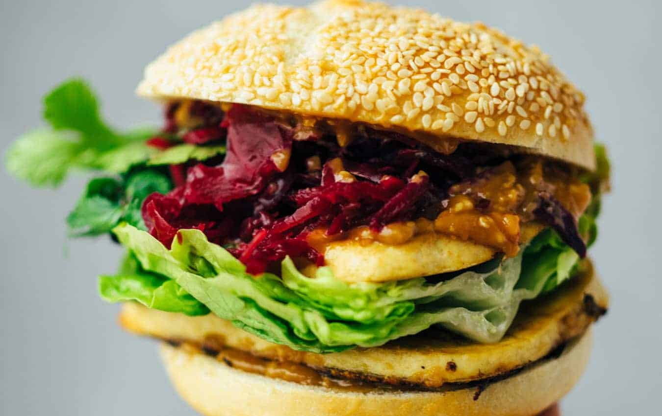 Peanut Butter Tofu Burger (30 minutes)