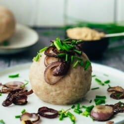 Dumplings with feta and spinach filling