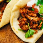 Vegan tacos with jackfruit