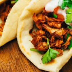 Vegan tacos with jackfruit