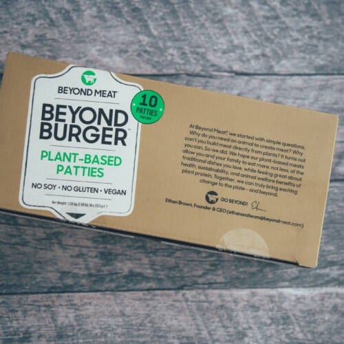 Packaging and design of the Beyond Meat Burger (pack of 10)