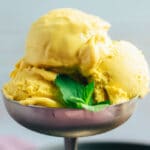 Creamy mango ice cream (with or without ice cream maker)