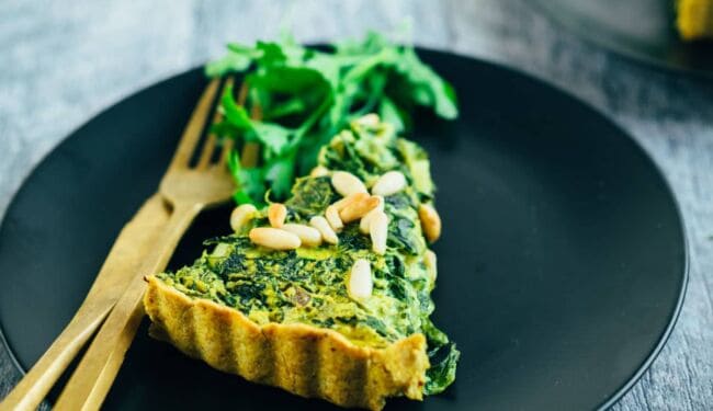 Simple spinach quiche