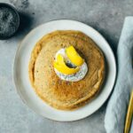 Poppy seed lemon pancakes (oil free)