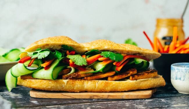 Vietnamese Bánh Mi Sandwich (vegan)