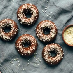 Vegan chocolate donuts