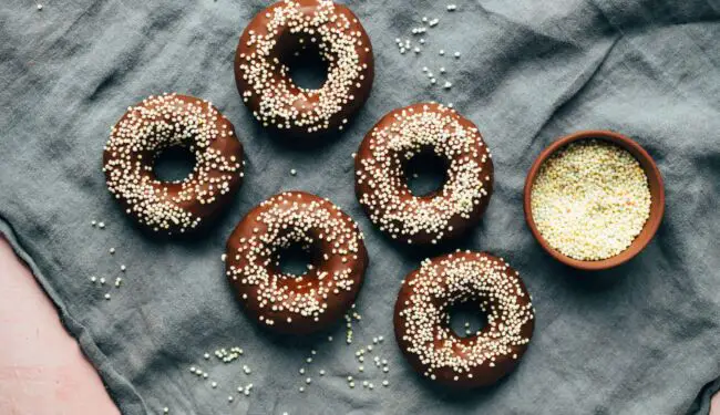 Vegan chocolate donuts