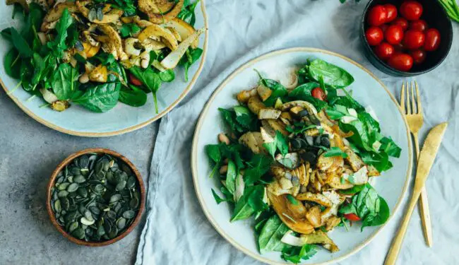 Salad with roasted fennel and white beans