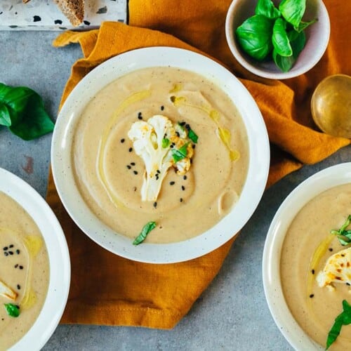 Cauliflower soup (vegan + gluten-free)