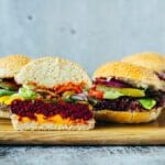 Protein burger with beetroot