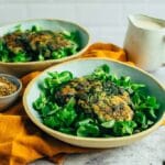 Vegan pan-fried spinach dumplings (gluten-free)