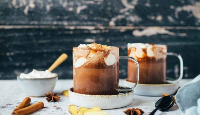 Hot chai chocolate (vegan)