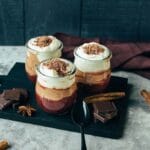 Gingerbread mousse with mulled wine cherries (vegan & gluten-free)