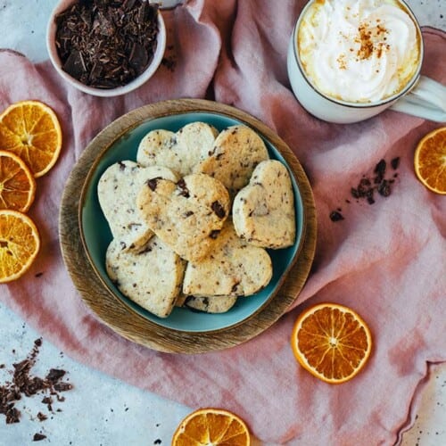 Orange chocolate cookies