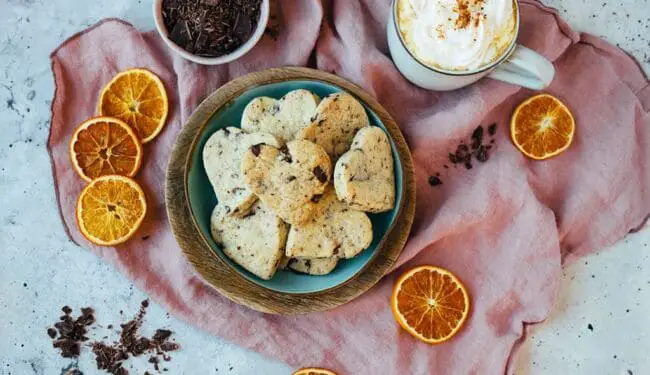 Orange chocolate cookies