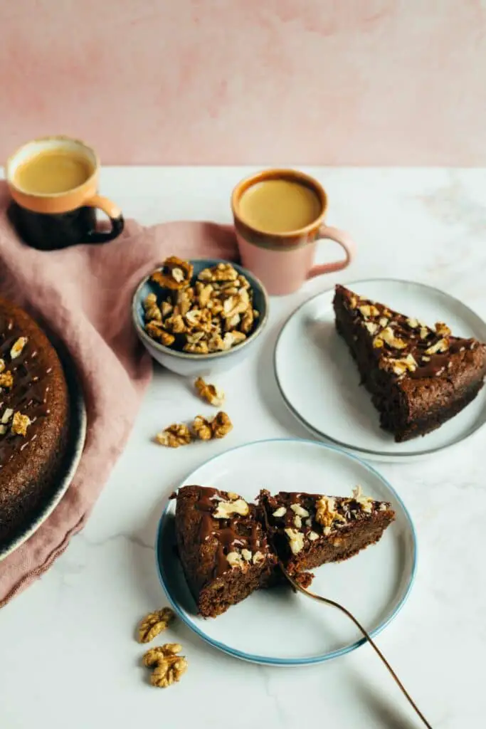 Swiss walnut chocolate cake (gluten free)