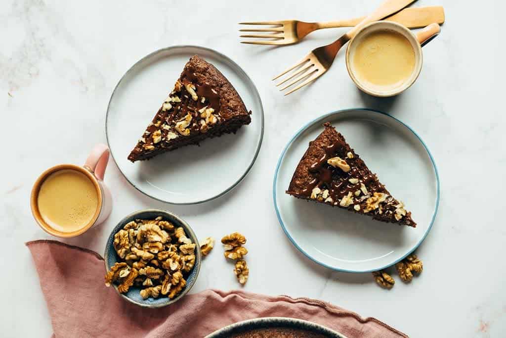 Swiss walnut chocolate cake (gluten free)