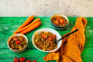 veganer Linsensalat mit Lauch (v&gf)