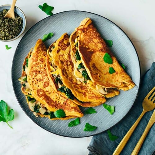 Chickpea omelet (vegan & gluten-free)