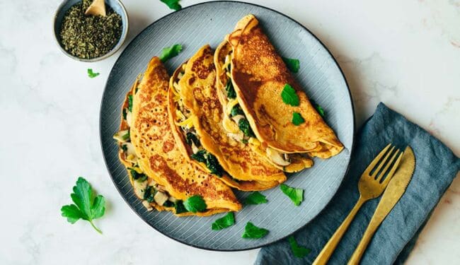 Chickpea omelet (vegan & gluten-free)