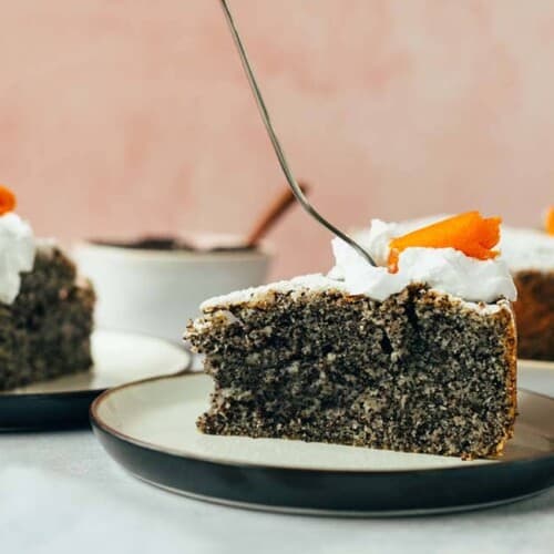 Quick poppy seed cake (30 minutes) vegan & gluten free