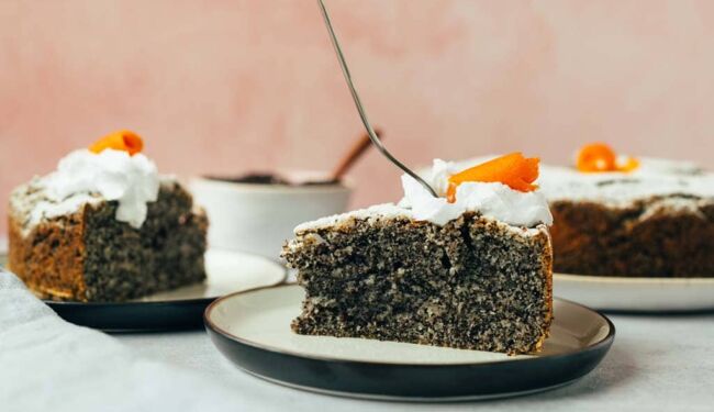 Quick poppy seed cake (30 minutes) vegan & gluten free