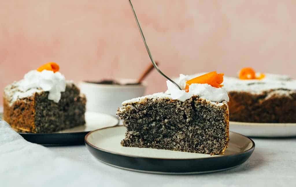 Quick poppy seed cake (30 minutes) vegan & gluten free